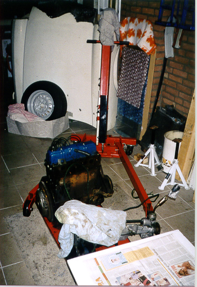 The engine block prior to cleaning